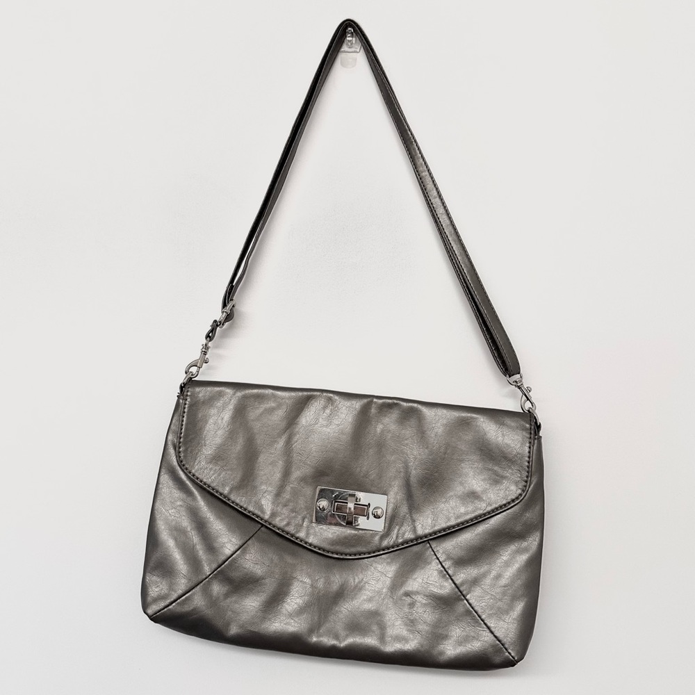 Vintage y2k Silver Shoulder Bag / Clutch